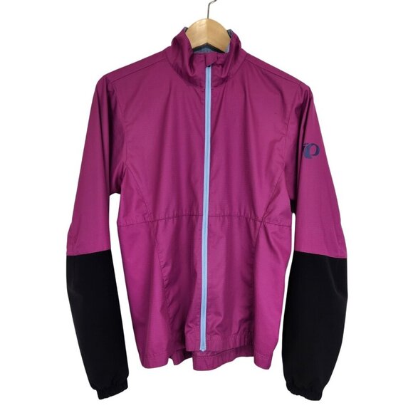 Pearl Izumi MTB Barrier Cycling Jacket Womens M Purple Wine Full Zip Small FLAW - Picture 1 of 11